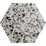 Grey Hexagon Terrazzo Tiles