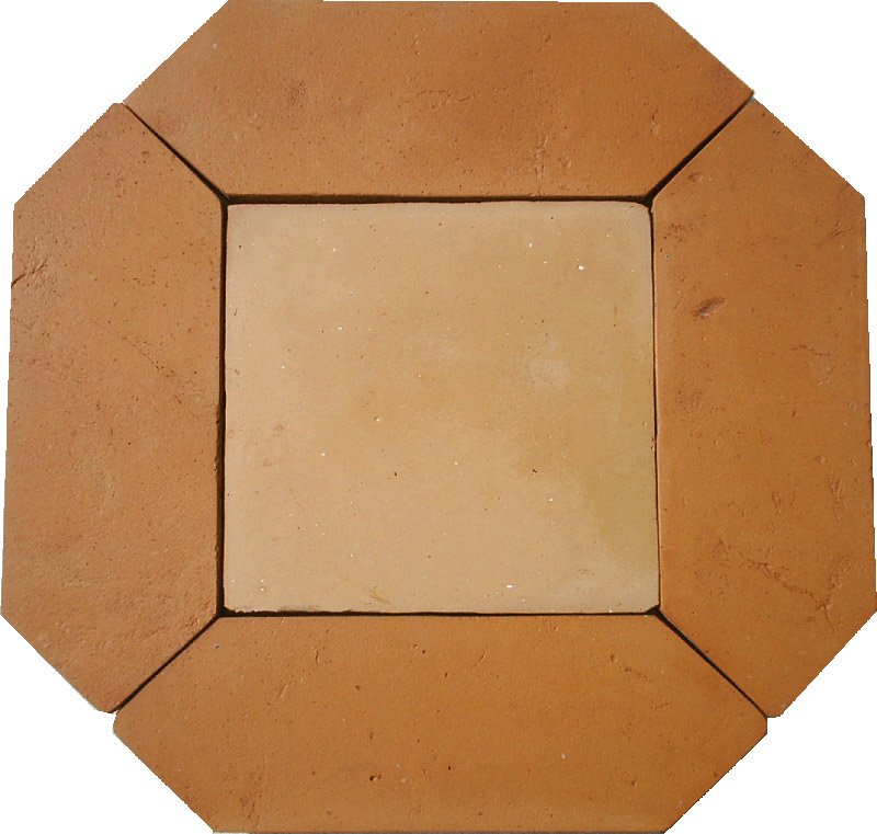 Picket and Square Clay Floor Tiles