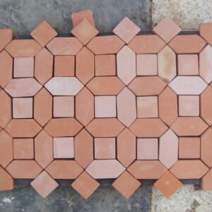 Picket and Square Clay Terracotta Tiles 6x6 inch Pakistan