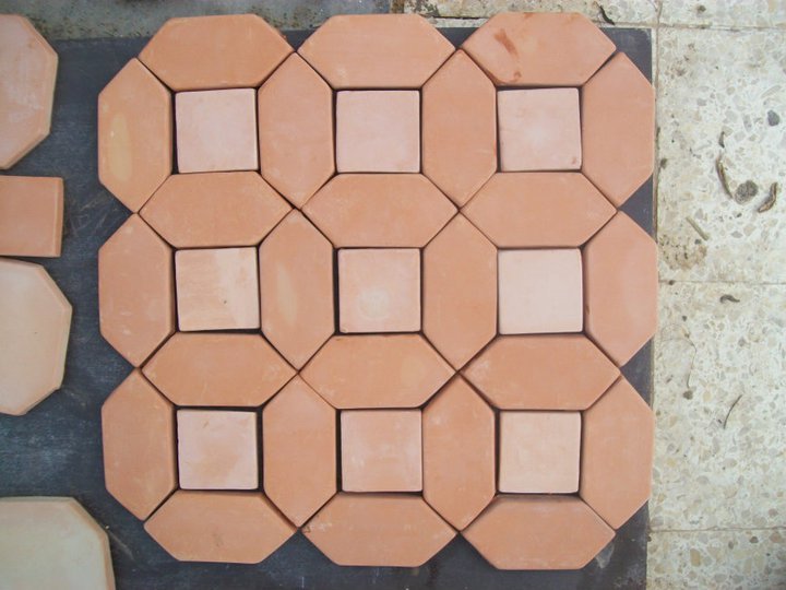 Picket and Square Terracotta Tiles 6 by 6 inch Pakistan