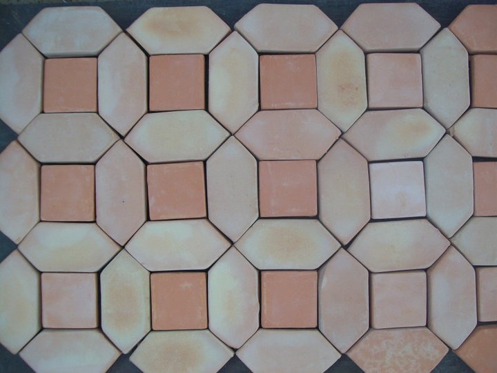 Picket and Square Terracotta Tiles 6x6 inch Pakistan